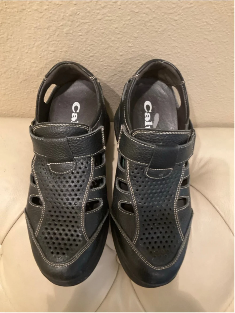 CALTO Men's Fisherman Invisible Height Increasing Elevator Shoes Sandals Size 6